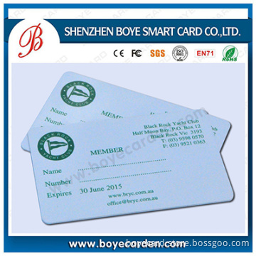 PVC Plastic VIP Barcode Signature Membership Card